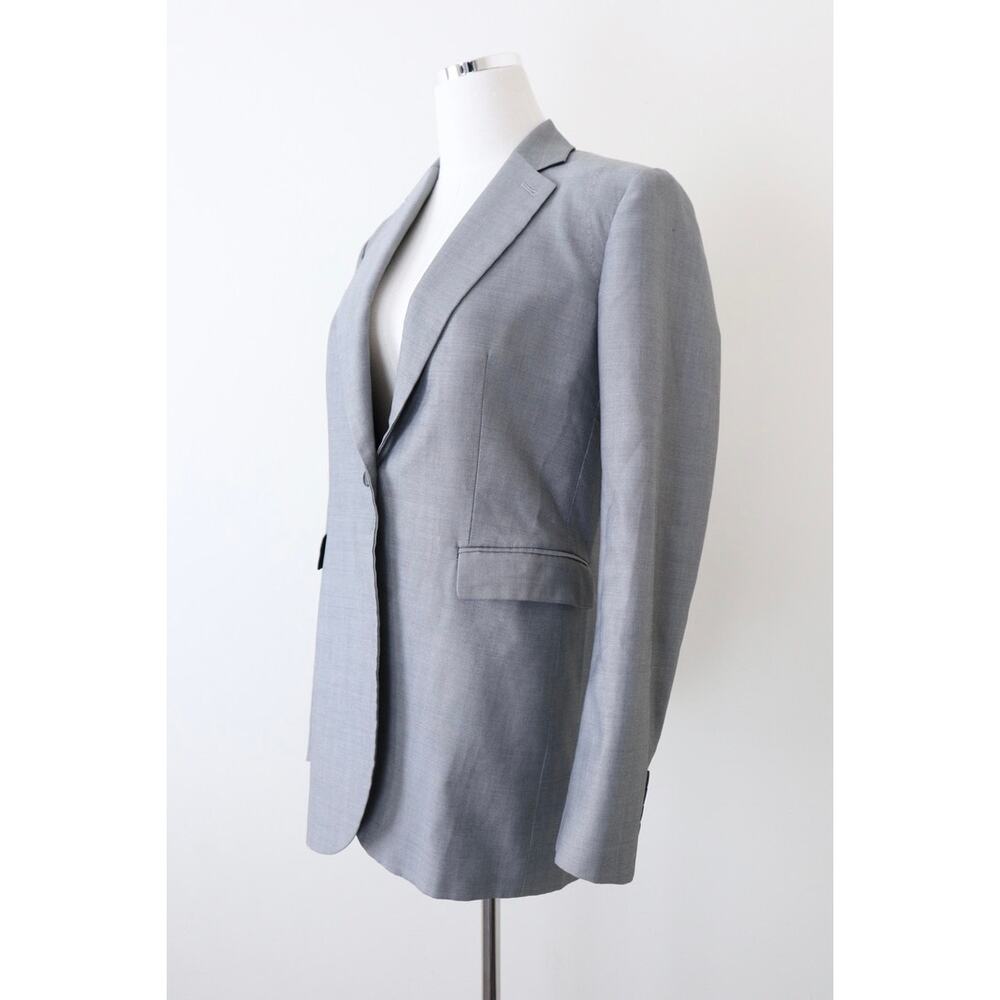 Joseph Size 42 US 10 Laurent Super 100 Wool Twill Blazer Gray Single Button - Picture 5 of 14